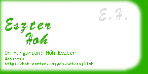 eszter hoh business card